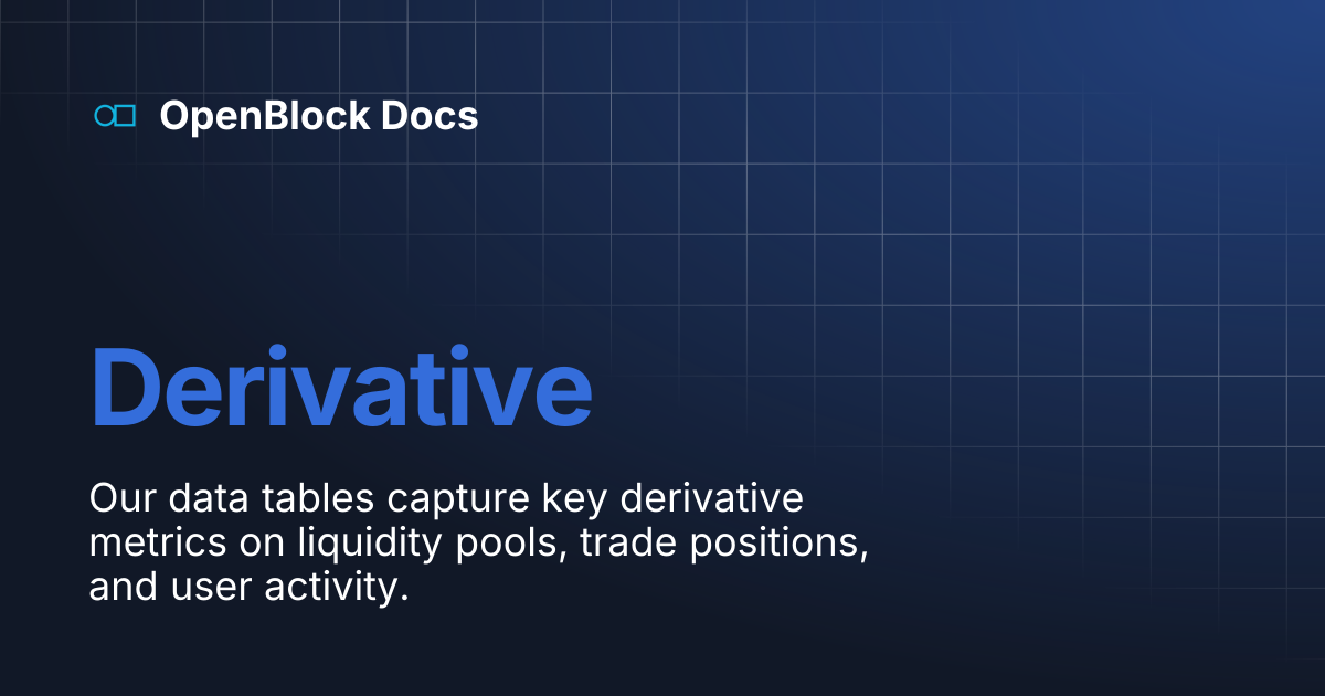 Derivative | OpenBlock Docs